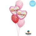 thumbnail image 4 of Qualatex - 18 Valentine Confetti Ombre Mylar Balloon - V1, 4 of 5