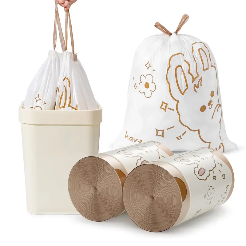 20pcs/1 Bag Gallon Thick Kitchen Garbage Bag with Drawstring Tear Free Storage  Daily Household Use Large Handheld Bag for Home