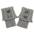 thumbnail image 1 of Sonducket 1 par de botas de ganchillo para mujer, puños de punto, botas, calcetines, calentadores de piernas de invierno, calcetines de mujer Ropa, zapatos y accesorios Miscelánea gris Sonducket PS11893-03, 1 of 6