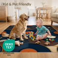 thumbnail image 4 of ODIKA 6'x9' Ultra-Soft Area Rug, Retro Vintage Music Sound Recording Motif Abstract Geometric None Washable, Bare feet friendly, Silk-Touch for Guest Room, Bedroom, 4 of 7
