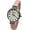 SILER-LIGHTPINK, variant on Blekon Collections Analog Quartz Saffiano 31mm Alloy Case Leather Cuff Bangle Watch
