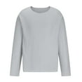 thumbnail image 4 of Men's Fashion Fall Shirts 2024 Men's Casual Crewneck Shirts Classic Basic Long Sleeve Shirt Stylish Solid Color Cotton Tees Tops Fashion Pullover Shirts Slim Fit Lightweight Ribbed Pullover Sweater, 4 of 5