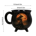 thumbnail image 4 of Ceramic Mug Halloween Cauldron Cup with Footed Base Holiday Print Coffee Mug Gift for Adults Teens Tabletop Decor by PALIFEUR, 4 of 6