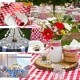 thumbnail image 5 of Efavormart 108" Round BLUE/WHITE Checkered Wholesale Gingham Polyester Linen Picnic Restaurant Dinner Tablecloth, 5 of 9