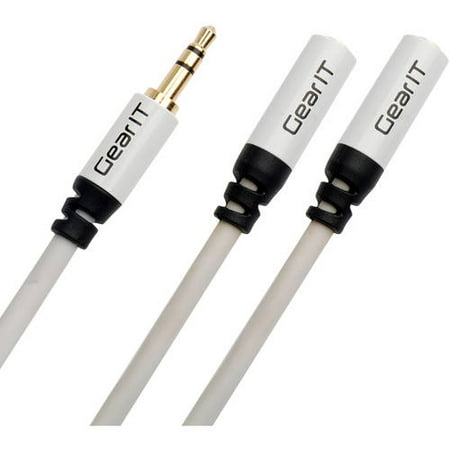 GearIt 3' 3.5mm Male to 2 Female Splitter Stereo Audio Cable