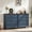 Blue, variant on Buildhom Farmhouse 4 Drawer Dresser for Bedroom, 37" Tall Rustic Wood Chest of Drawers with Solid Feet, Brown