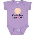 thumbnail image 3 of Inktastic Mimi and Papa Love Me Baby Girl Girls Baby Bodysuit, 3 of 5