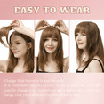 thumbnail image 5 of Clip in Bangs for Women 100% Human Hair Extensions French Bangs Flat Neat Bangs Fringe with Hairpieces Clip on Curved Bangs for Daily Wear, 5 of 7