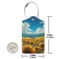 thumbnail image 4 of Pofeuu Field Bicycle Young Sunflower Print Luggage Tags, Privacy Cover ID Label with Stainless Steel Loop and Address Card for Travel Bag Suitcase-4 PCS, 4 of 5