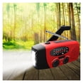 thumbnail image 2 of Hand Cranked Portable Radio - Weather Radio With 1200mAh Power Bank For Phone Emergency Solar Wind Up Radio For Outdoor Activit ,Easy to Use, 2 of 5