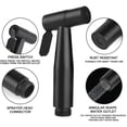 thumbnail image 4 of Rociador de grifo de cocina, construcción de acero inoxidable para un acabado negro duradero, que garantiza calidad y longevidad, rociador de bidé portátil, ideal para higiene personal y limpieza de, 4 of 5