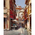 thumbnail image 2 of Heighton, Brent 20x24 Gold Ornate Wood Framed with Double Matting Museum Art Print Titled - Afternoon In The Cafe, 2 of 4