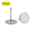 thumbnail image 1 of Uxcell 0.43''x0.59'' Clavos de tapicería, clavos de cabeza plana para muebles, pines de hierro tono plateado 50 piezas, 1 of 5