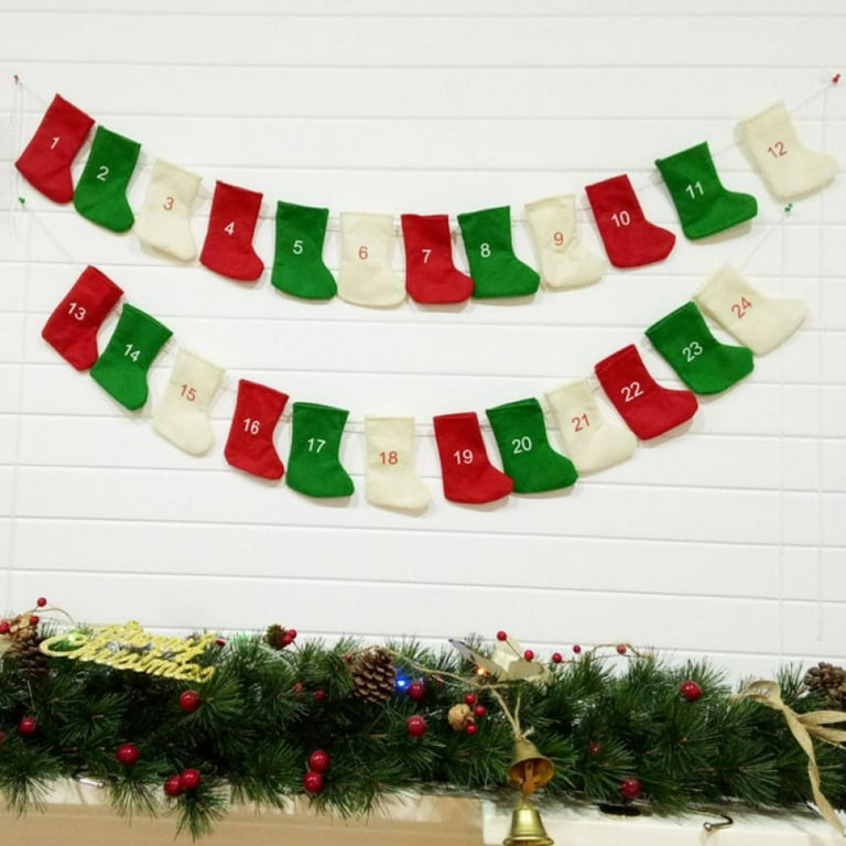 Advent Calendar Christmas Countdown Calendar Socks 24Pcs Different Cute  Socks for Kids - Walmart.com