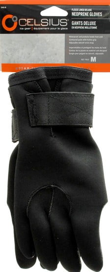 Celsius Deluxe Neoprene/Fleece DNG-L Fishing Gloves Water Resistant/Large/Black 