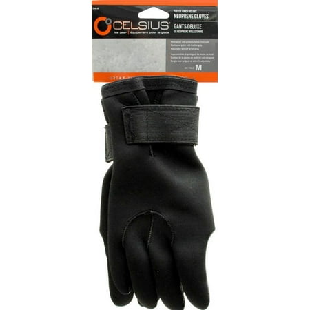 Celsius Deluxe Neoprene Fishing Gloves, Black