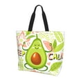 thumbnail image 2 of Fuzoiu Avocado Keep Calm Print Tote Bags for Women,Shoulder Bag, Gym Tote,Top Handle Ladies Shoulder Bags for Work Beach Travel and Shopping Grocery, 2 of 9