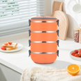 thumbnail image 2 of PEONAVET Bento Boxes Four Layer Portable Lunch Box Circular Fresh-keeping Box Stainless Steel Insulated Student Office Worker Lunch Box Bento Boxes, 2 of 2