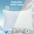 thumbnail image 4 of Famistar Pillows Queen Size Set of 2, Memory Foam Cooling Bed Pillows Hotel Reversible Pillow with Washable Removable Cover for Back, Stomach or Side Sleepers, OEKO-TEX Certified, 20" x 30", 4 of 7