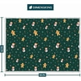 thumbnail image 4 of Premium Christmas Sherpa Throw Blanket | Christmas Decoration Gift, Fleece, Plush, Warm, Cozy Reversible Microfiber Holiday Blanket | Green Gingerbread - 60x80 Twin, 4 of 4