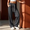 thumbnail image 2 of Wide Leg Sweatpants Women 2026 Fall Clothes Stretchy Baggy Wide Leg Streetwear Casual Lounge Travel Track Pants Dark Gray 3XL, 2 of 5