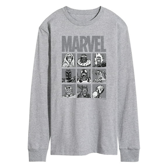 Marvel - Villain Grid - Men's Long Sleeve Graphic T-Shirt