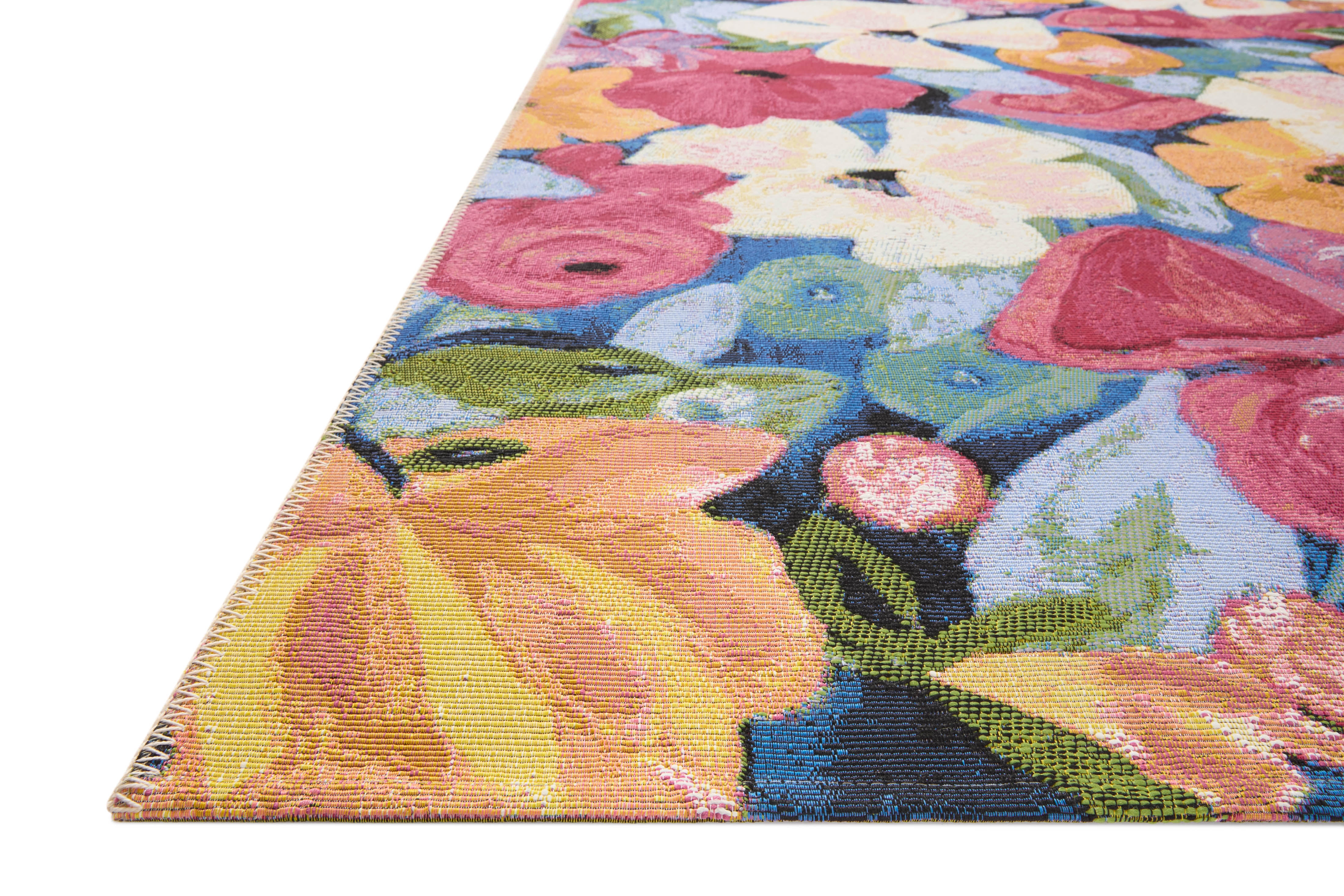 Loloi Botanical Navy / Multi 18" x 18" Sample Area Rug