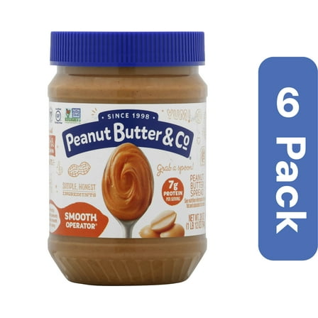 Peanut Butter & Co Peanut Butter Smooth Operator 28 oz (Pack Of 6)