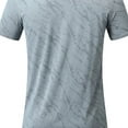 thumbnail image 4 of Vibrex Men's Crew Neck Printed Short Sleeve Athletic Quick-Dry T-Shirt - Moisture-Wicking Fabric, Casual & Sports Wear for Summer, Gym, Running, Outdoor Activities,Gray_XL, 4 of 4
