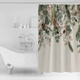 thumbnail image 2 of Fabric Shower Curtain, Christmas Winter Pine Tree Berry Eucalyptus Retro Linen Bathroom Curtain with 12 Hooks Waterproof No Bad Odor Machine Washable Bath Curtains for Bathroom, Spa Room, 60"x72", 2 of 6