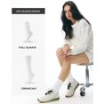 thumbnail image 3 of Miaocao Women's Slouch Crew Socks Scrunch Knit Cotton Calf Tube Socks 3 Pairs, 3 of 7