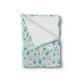 thumbnail image 2 of Baby Soft Flannel Fleece Throw Blanket, Infant Head with Balloons Pacifiers and Milk Bottles Newborn Inspired, Cozy Plush for Indoor and Outdoor Use, 60" x 80", Baby Blue Turquoise Tan, by Ambesonne, 2 of 5