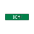 thumbnail image 1 of Demi Girls Children Name Letter Printed Label Indoor Outdoor Unique Wall Plaque Decoration Novelty Aluminum Metal Sign 4"x18", 1 of 1