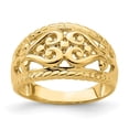 thumbnail image 1 of 14K Yellow Gold Polished Cut-Out Heart Design Band, 1 of 1