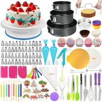 LotFancy Cake Decorating Kit, Baking Supplies Set with Rotating Turntable, Pans, Piping Bag and Tips