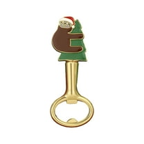 Elainilye Christmas Themed Gold Bottle Opener for Beer Creative Holiday Gift Parties and Celebrations