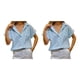 thumbnail image 1 of Minnieouse Camisa de mujer Blusa de manga corta Office Lady Beach Vacation Elegante verano Top Ropa Accesorios Azul claro XL Type1 NO1 Minnieouse CBP235255, 1 of 6
