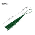 thumbnail image 2 of Uxcell 20Pack 5" Silky Bookmark Tassels with Loop for DIY Craft Accessory, Dark Green, 2 of 6