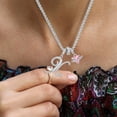 thumbnail image 3 of Initial Necklace,Necklace for Women,Personalized Colored Rose Heart Letter Pendant Necklace - Romantic Jewelry Gift for Anniversary Adjustable Chain Initial Letter Pendant Necklace(MulticolorX), 3 of 5