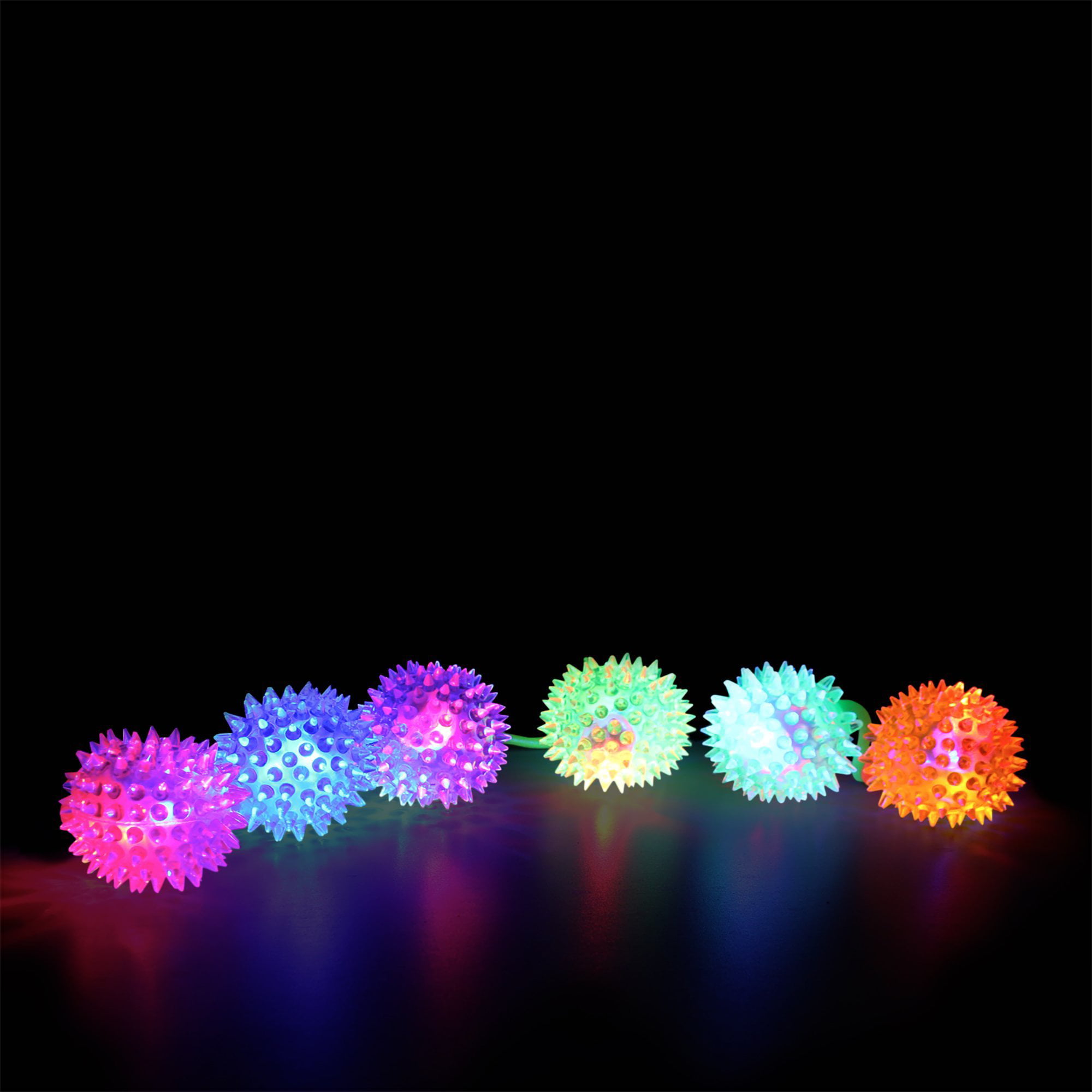 Mini Neon Spike Ball Yo-Yos (2 Dz) - Party Favors, Novelty Toys