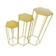 thumbnail image 1 of 3 soportes para flores de boda, soporte de pedestal hexagonal, soportes de fondo, centros de mesa geométricos para boda para decoración, escenario en Oro, 1 of 8