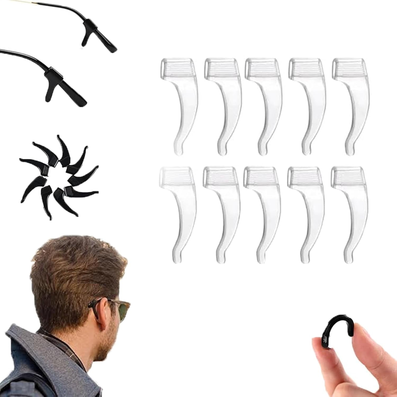Astrovia Glasses Grips,Eyeglass Ear Grips Non Slip,Silicone Anchor
