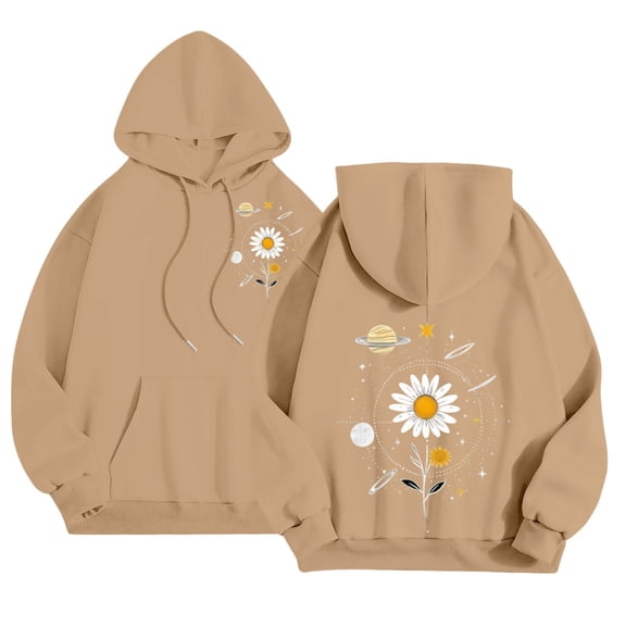 Bovemsi Hoodie for Women Cute Graphic Hoodies Girls Oversized Fleece Lined Hooded Sweatshirts With Hood Fall Trendy 2025 Lightweight Hoodies