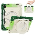 thumbnail image 1 of Elehold 3 Layers Multi-Functional Case Compatible  iPad 10th Generation 10.9" 2022 Case,with Heavy Duty Shock Resistant Rugged Protection Shoulder Strap Ring Kickstand Protective Case,Rainbowgreen, 1 of 17