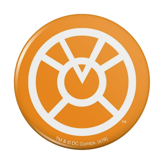 Green Lantern Blackest Night Orange Lantern Logo Pinback Button Pin