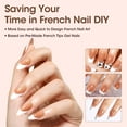 thumbnail image 3 of Gellen French Tips Press on Nails - 150 Pcs Brown Medium Coffin, Salon Acrylic Press on Nails Soft Gel Nail Tips, 15 Sizes Fake Nails 3 in 1 Pre-french French Tips Full Cover Tips for Nail Art, 3 of 9