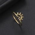 thumbnail image 2 of Stainless Steel Ring Unisex Sun Design Band Fashionable Everyday Jewelry for Women and Men Durable Closed Circle Ring Gift for Her or Him, 2 of 5