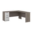thumbnail image 1 of Bureau en L 65L avec rangement Ridgeley de Bestar, érable argenté et blanc pur, 1 of 4