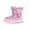 Pink, variant on Girls Boys Snow Boots Outdoor Warm Comfortable Non Slip Mid Calf Padded Small Big Kids Winter Thick sole Shoes Kids Ankle Booties Outdoor Walking(Grey,9-9.5 Years)