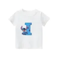 thumbnail image 3 of Nueva camiseta de algodón con letras ABCD de Stitch para niños, camisetas con combinación de nombres para niñas y niños, camisetas de dibujos animados Kawaii, ropa informal para niños, 3 of 5